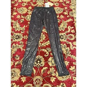 NWT Dear John Black Gemma Snakeskin Leggings Size 25
